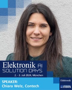 Elektronik AI Solution Days Speaker-Card Chiara Welz